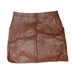 Stella Luce Brown Cargo Pencil Mini Skirt